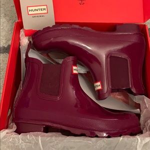 Chelsea Hunter boots gloss violent purple sold out